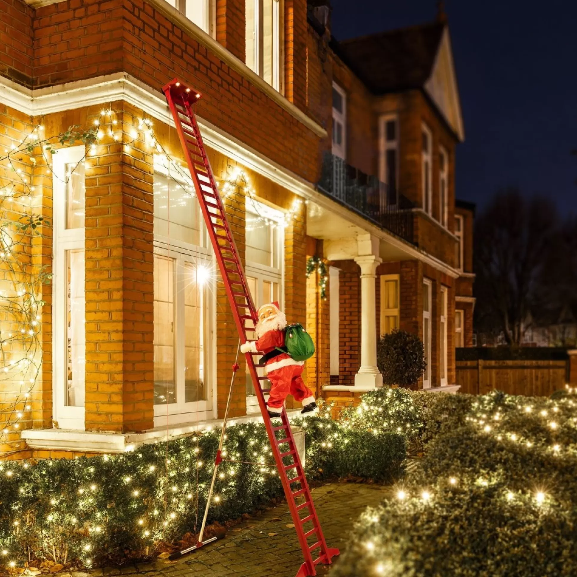 Best Sale Mr. Christmas 10' Outdoor Animated Super Climbing Santa