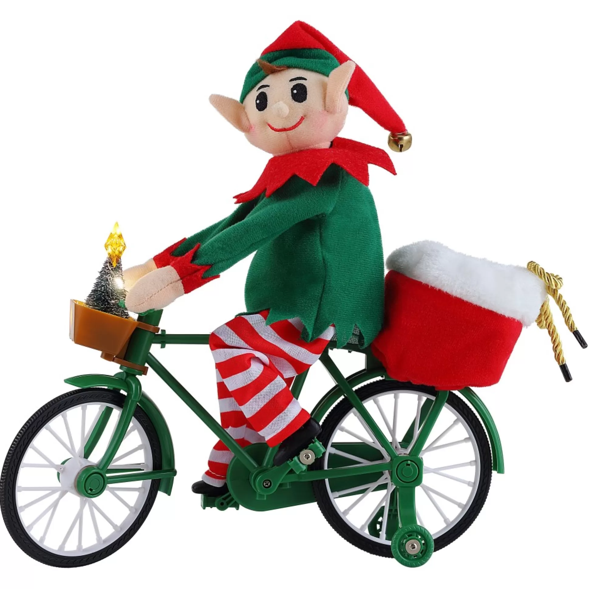 Cheap Mr. Christmas 11" Animated Cycling Elf
