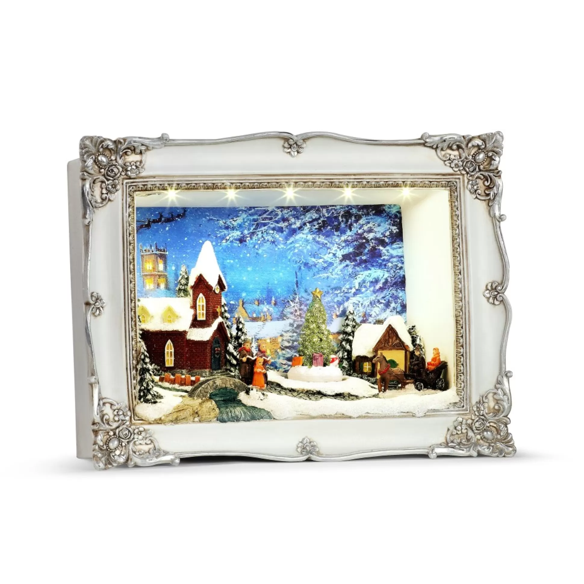 Clearance Mr. Christmas 11" Animated Shadow Box - Church