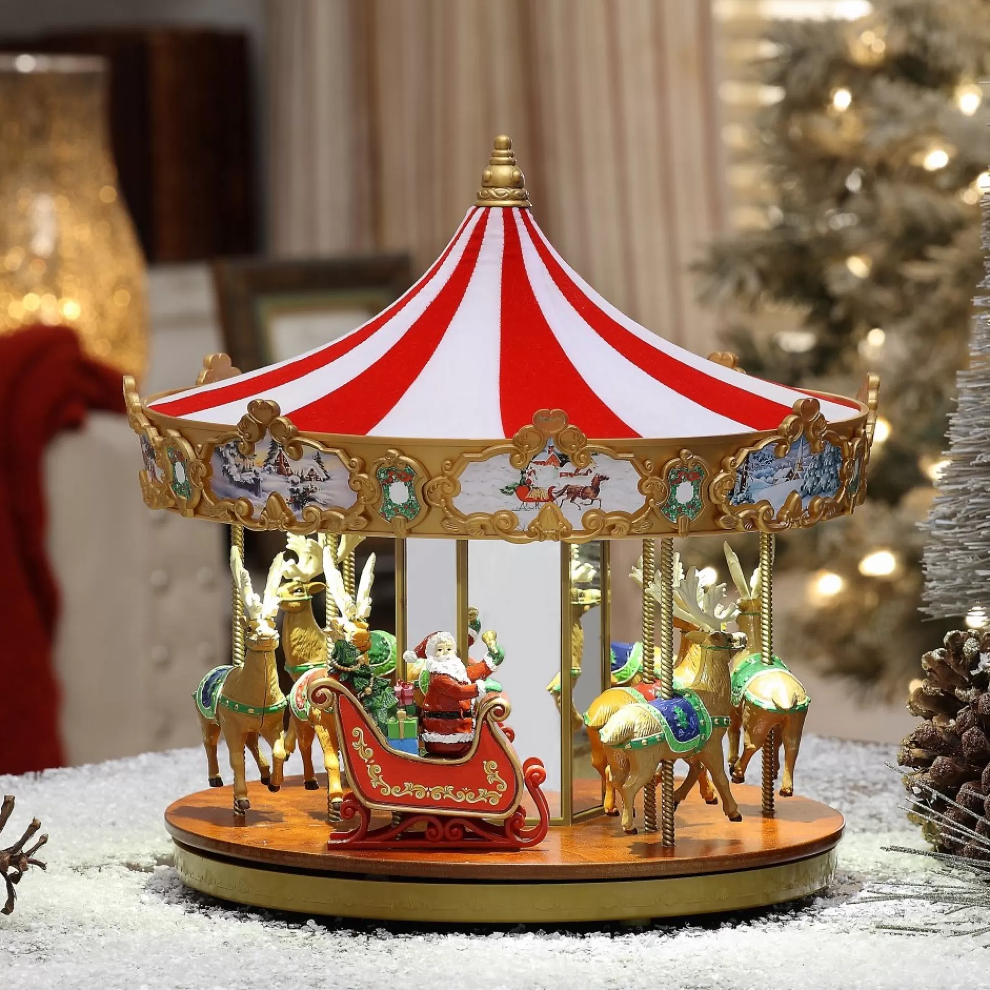 Discount Mr. Christmas 12" Animated Very Merry Carousel