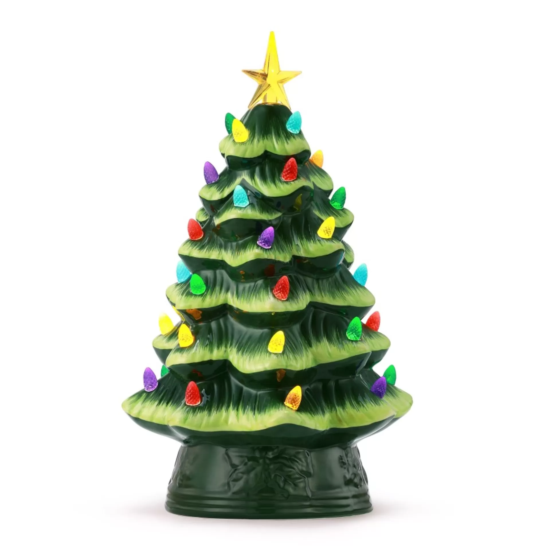 Outlet Mr. Christmas 12" Nostalgic Ceramic Tree - Green