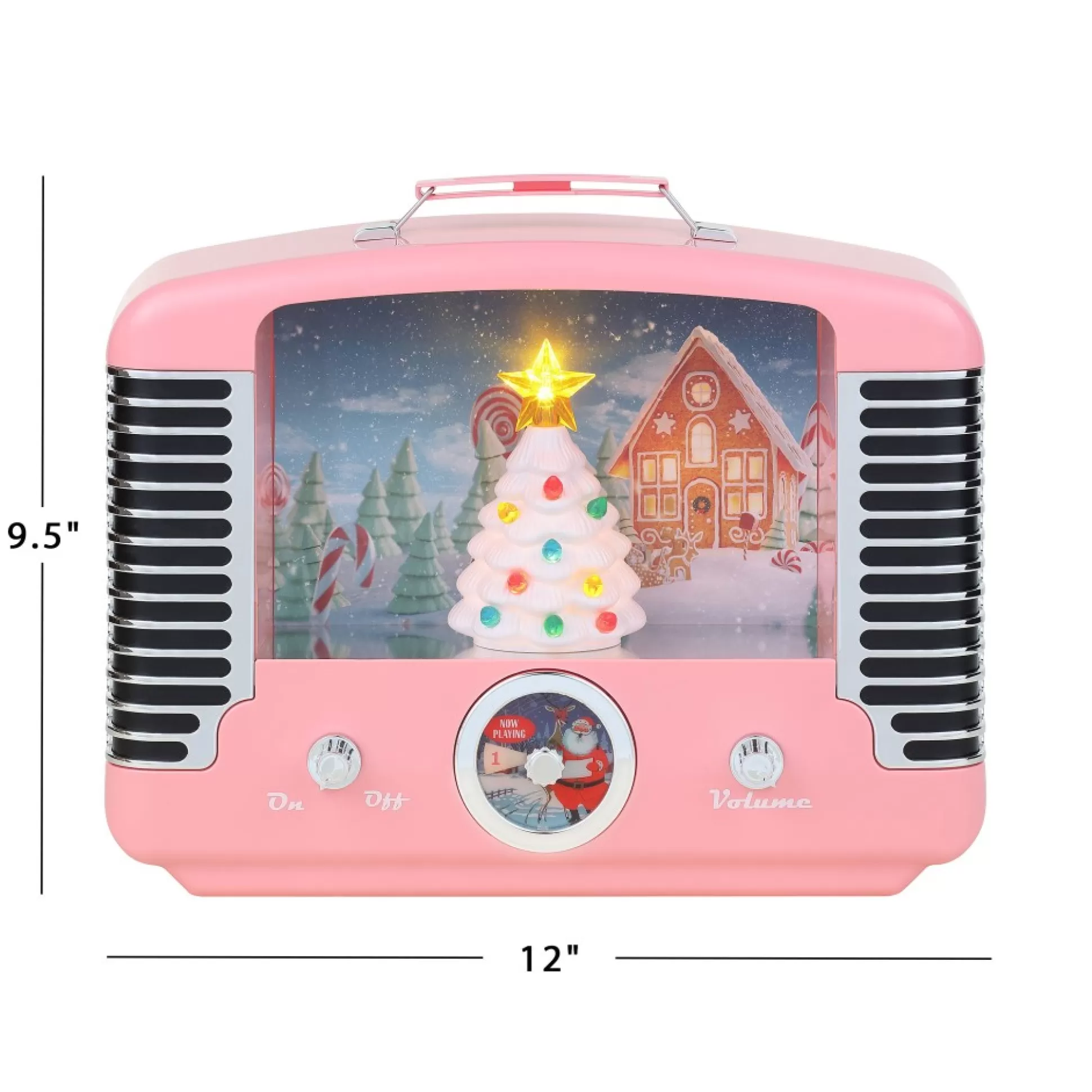 Cheap Mr. Christmas 12" Nostalgic Tree Radio - Pink
