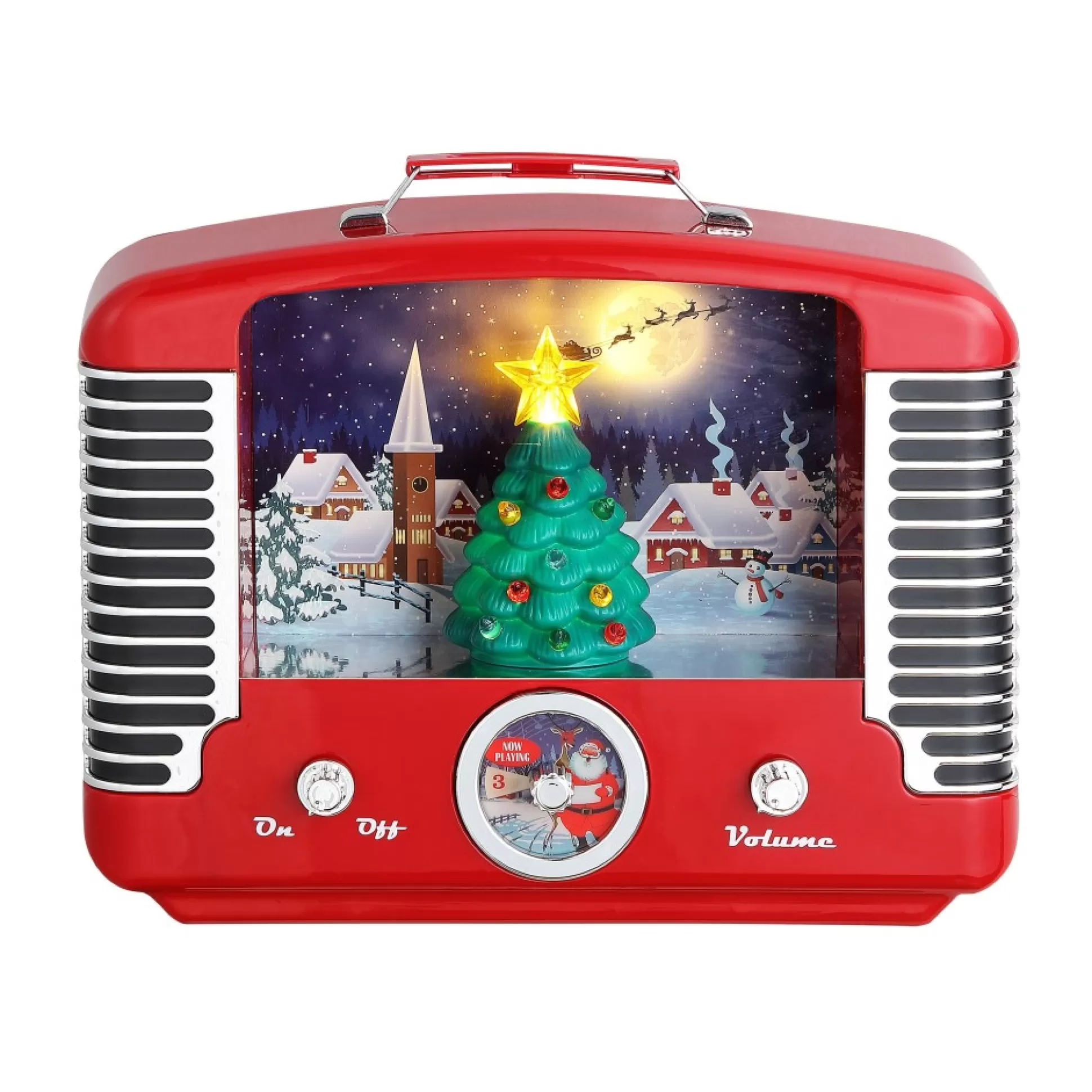 Best Mr. Christmas 12" Nostalgic Tree Radio - Red