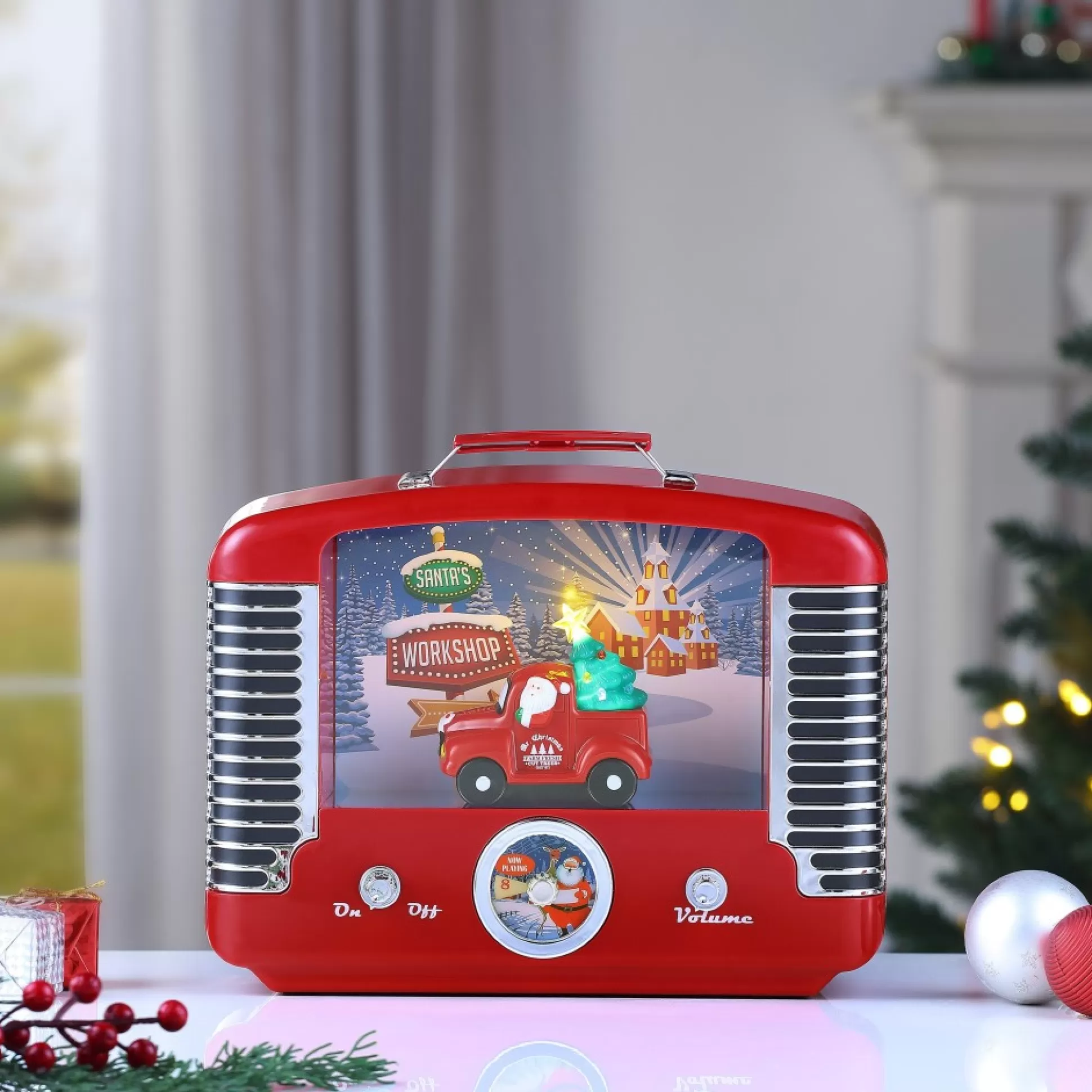 Outlet Mr. Christmas 12" Nostalgic Truck Radio