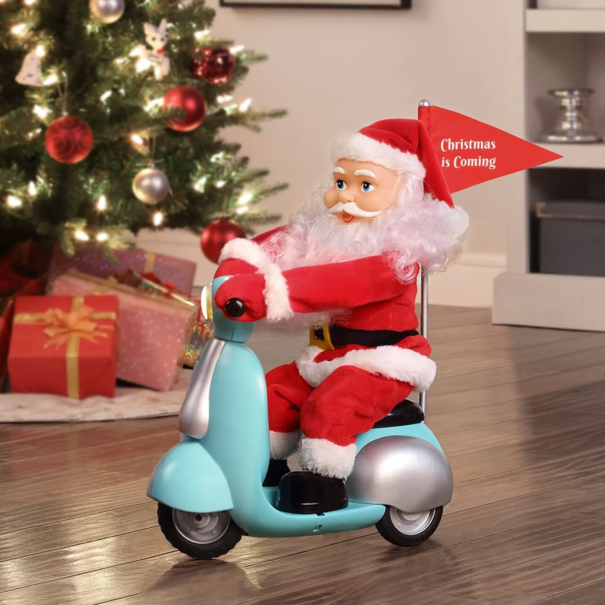 Best Mr. Christmas 14.5" Animated Scootin' Santa