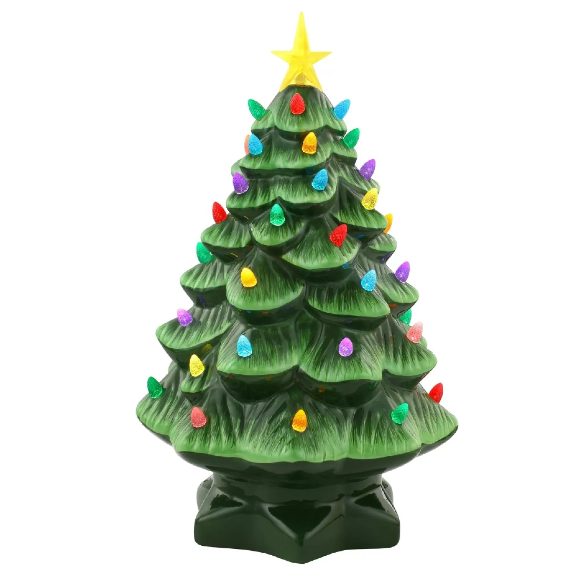 Fashion Mr. Christmas 14" Nostalgic Ceramic Tree - Green