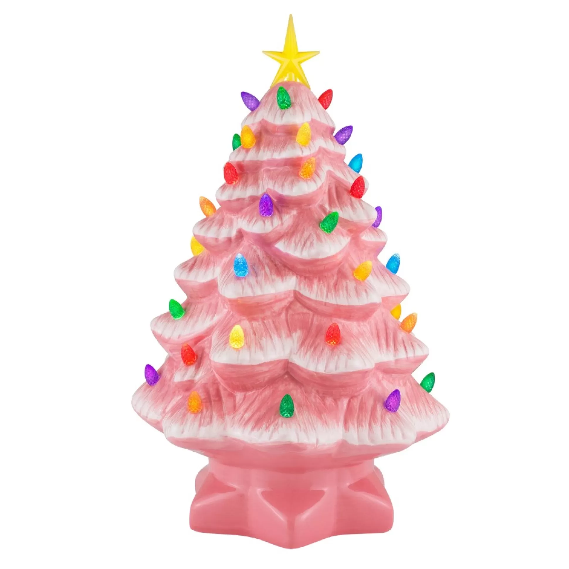 Fashion Mr. Christmas 14" Nostalgic Ceramic Tree - Pink