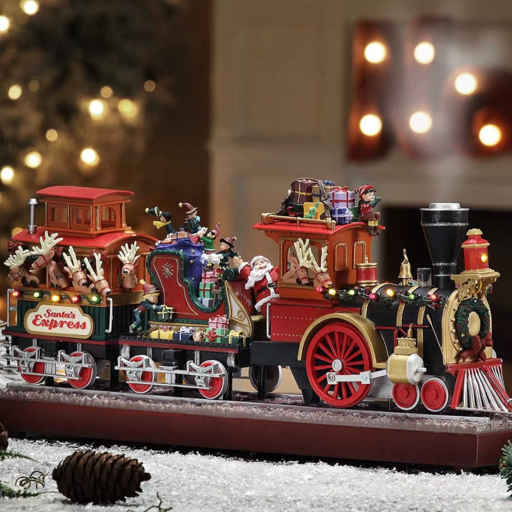 Cheap Mr. Christmas 16.75" Animated Santa's Express