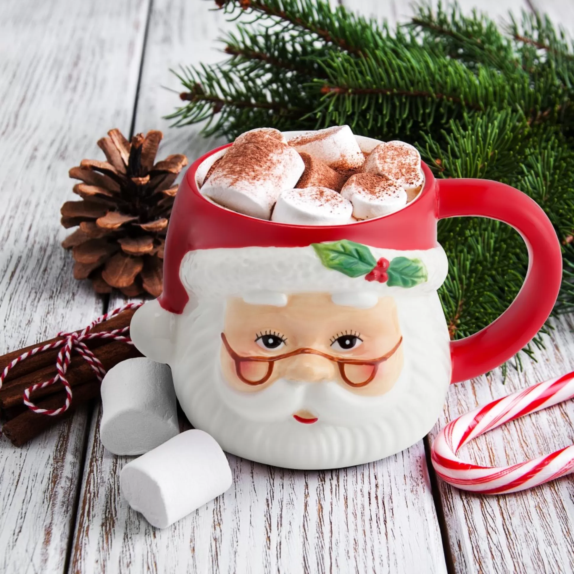 Flash Sale Mr. Christmas 16Oz Nostalgic Ceramic Santa Mug