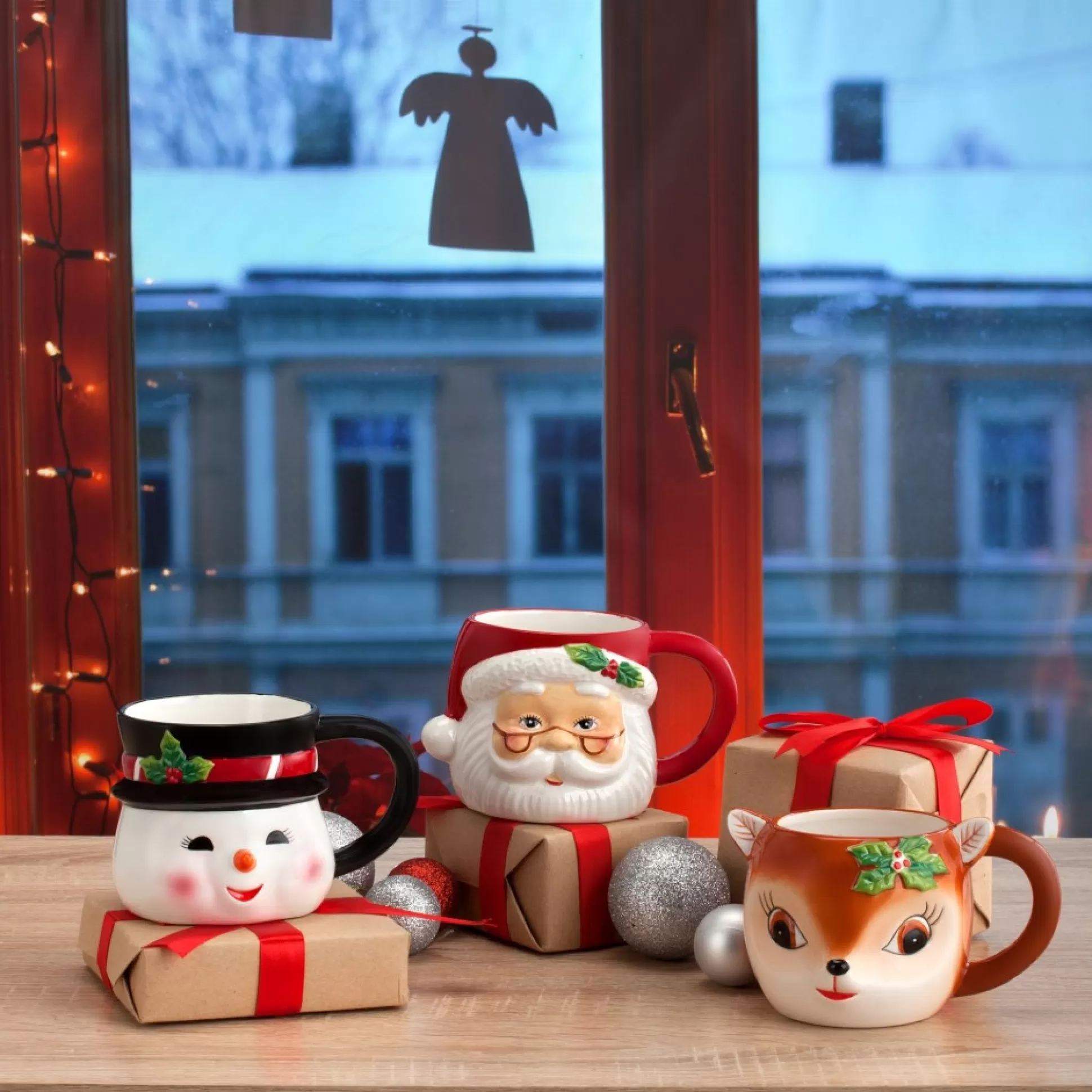 Store Mr. Christmas 16Oz Nostalgic Ceramic Snowman Mug
