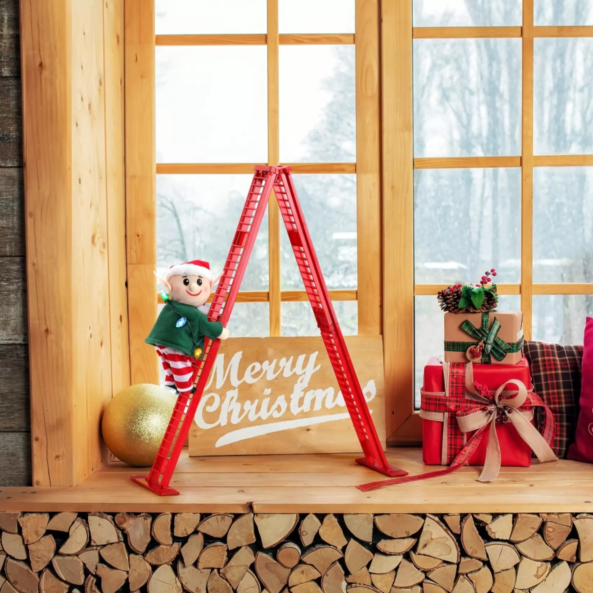 Discount Mr. Christmas 17" Animated Tabletop Climbing Elf