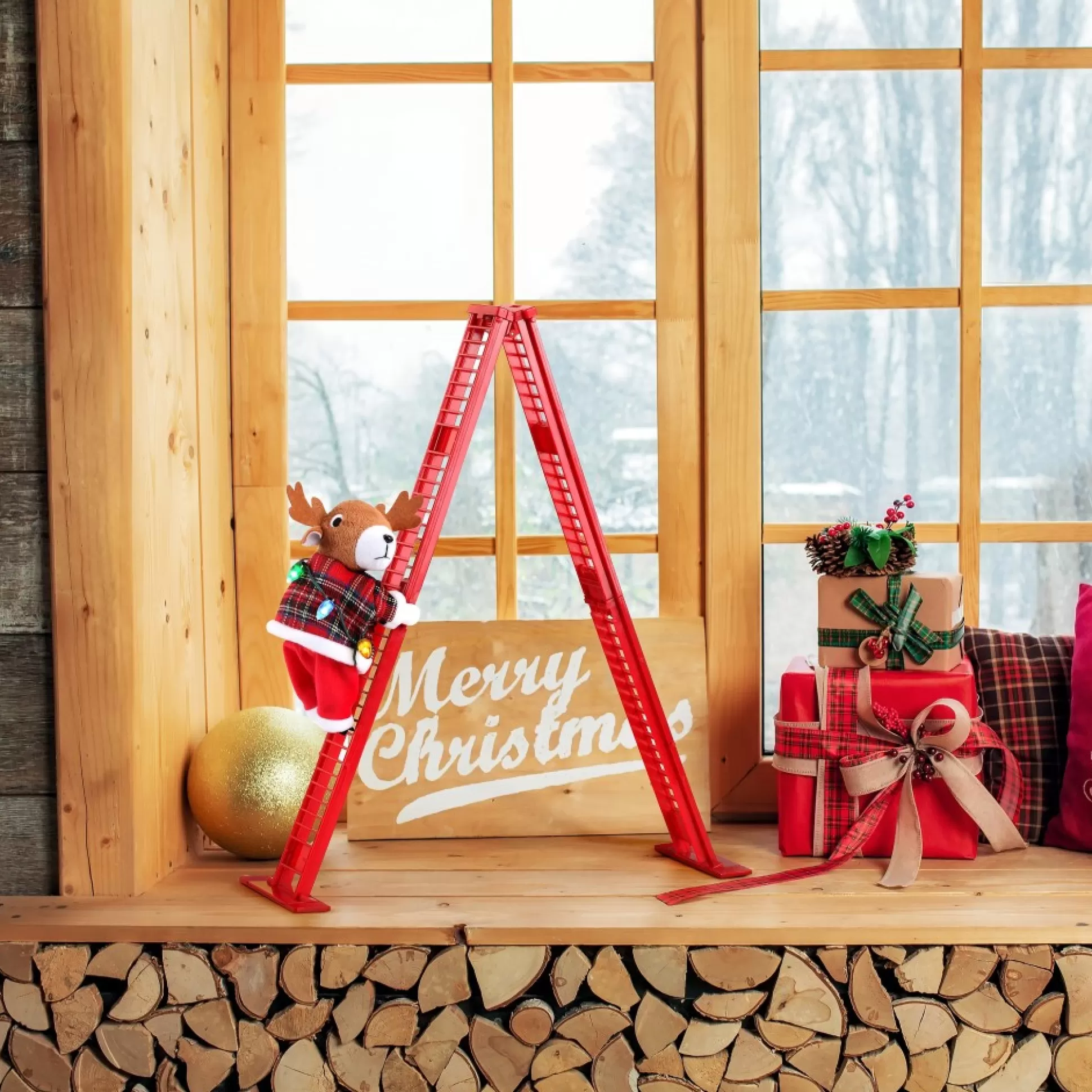 Discount Mr. Christmas 17" Animated Tabletop Climbing Reindeer