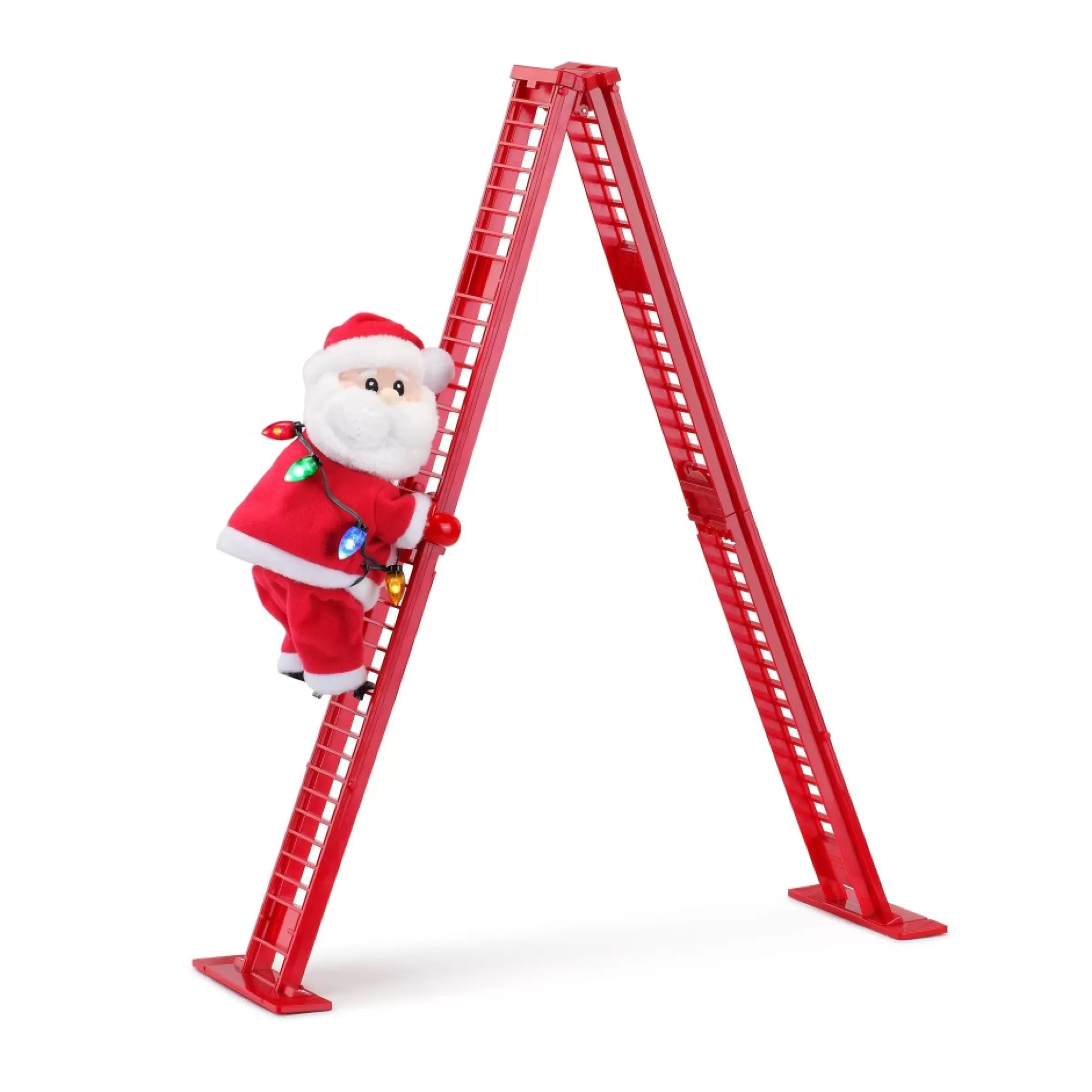 Outlet Mr. Christmas 17" Animated Tabletop Climbing White Santa