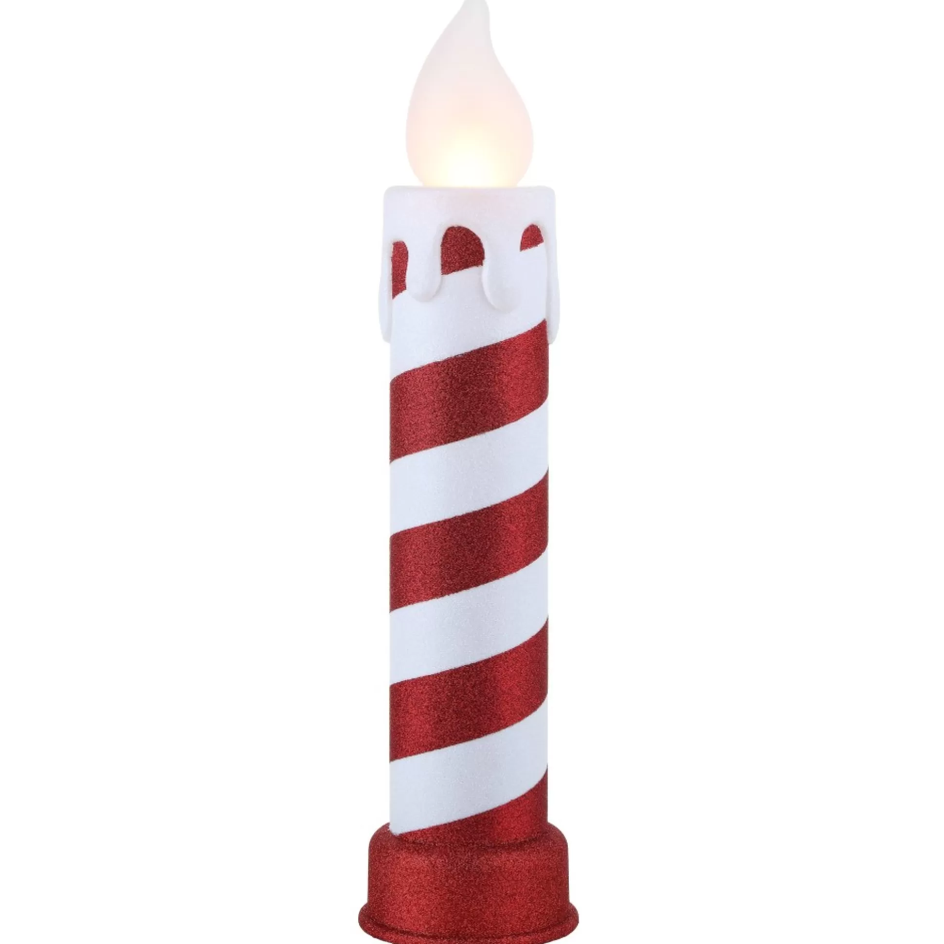 Shop Mr. Christmas 24" Glittery Blow Mold Candle - Red & White