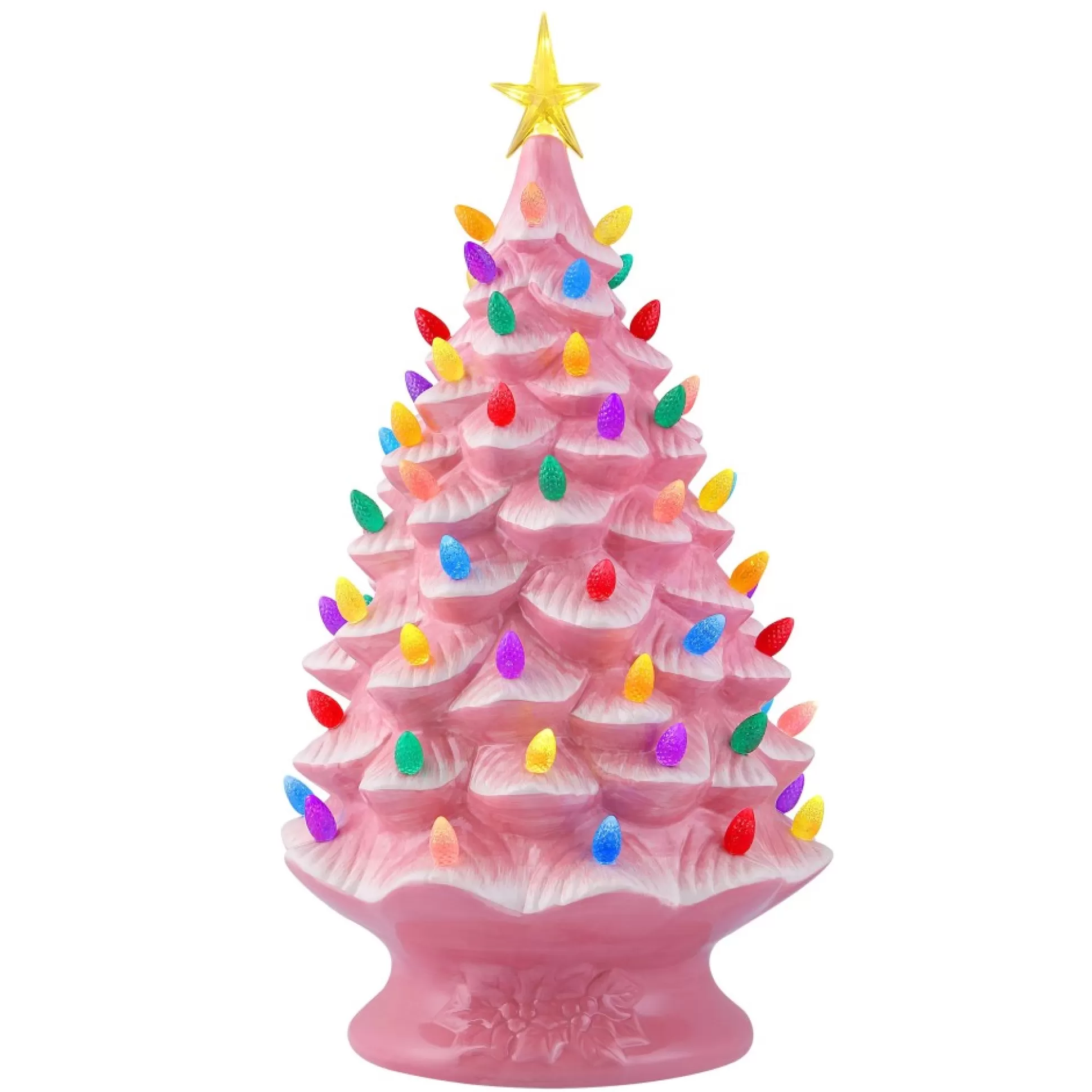 New Mr. Christmas 24" Nostalgic Ceramic Tree - Pink
