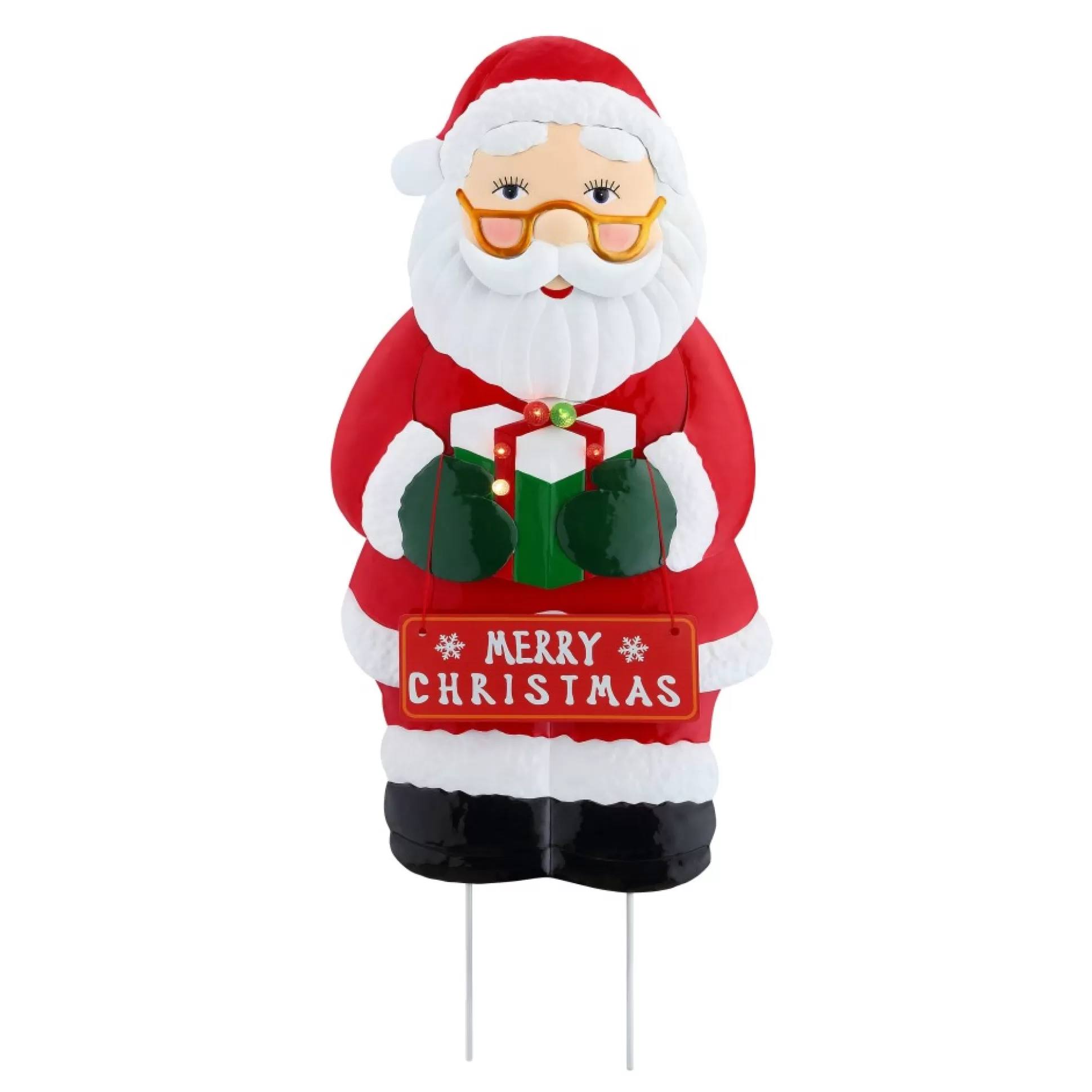 Store Mr. Christmas 32.5" Outdoor Metal Santa Sign