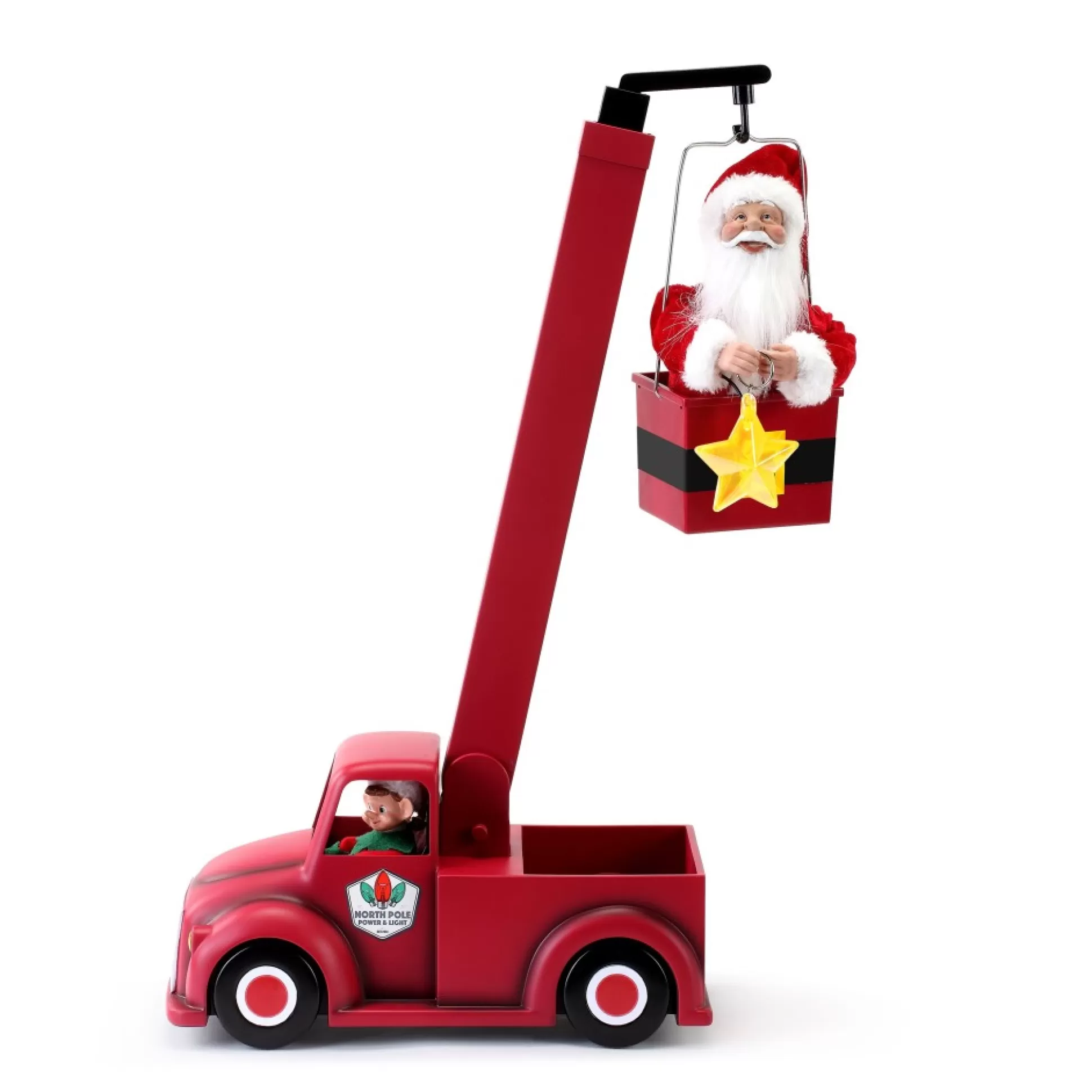 Flash Sale Mr. Christmas 43" Animated North Pole Lighting Crew - White Santa