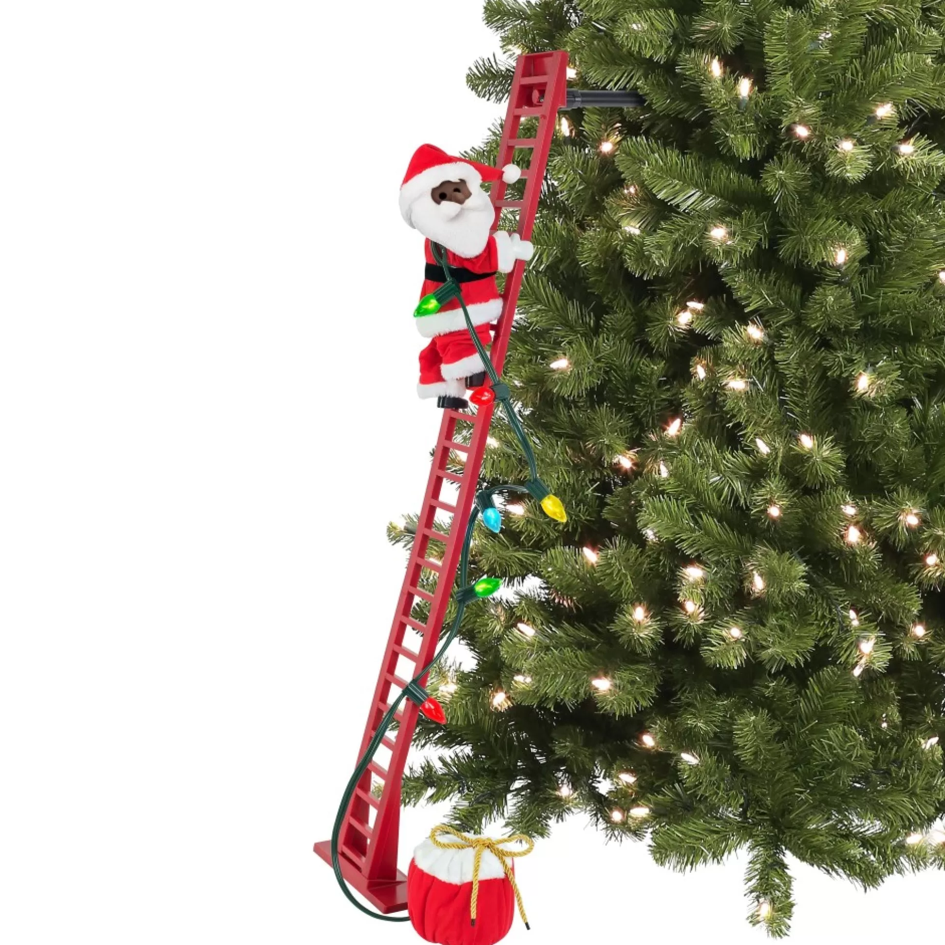 Best Mr. Christmas 43" Animated Super Climbing Black Santa