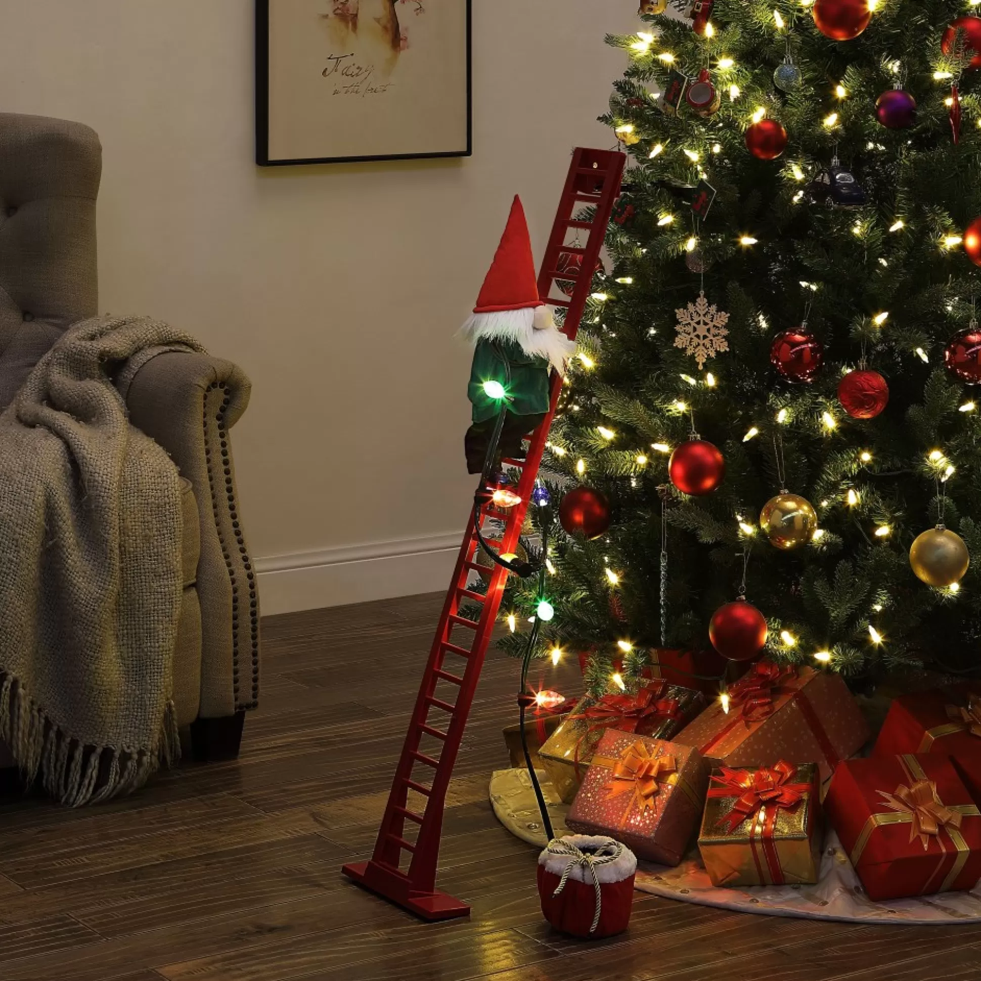 Best Sale Mr. Christmas 43" Animated Super Climbing Gnome