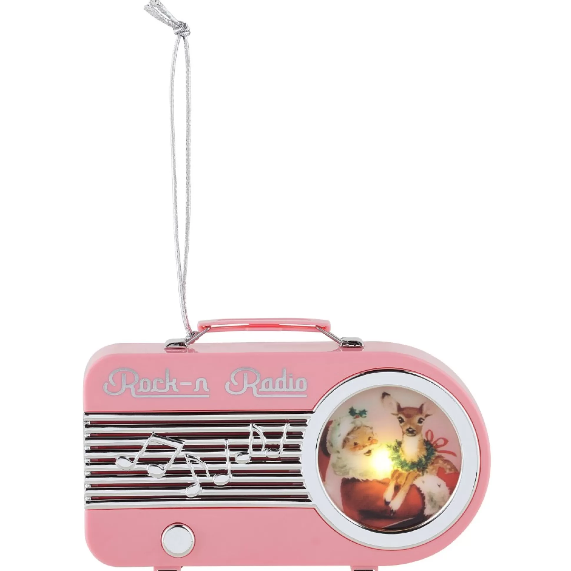 Online Mr. Christmas 4.75" Retro Radio Ornament - Pink