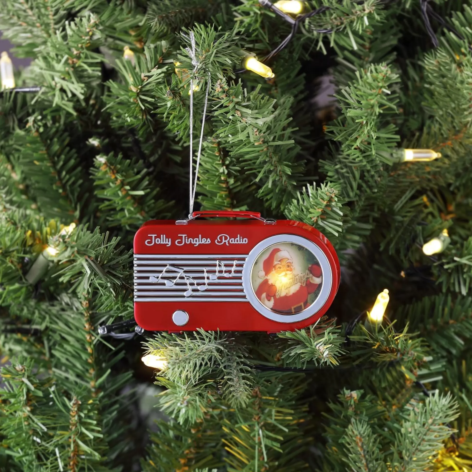 Best Mr. Christmas 4.75" Retro Radio Ornament - Red