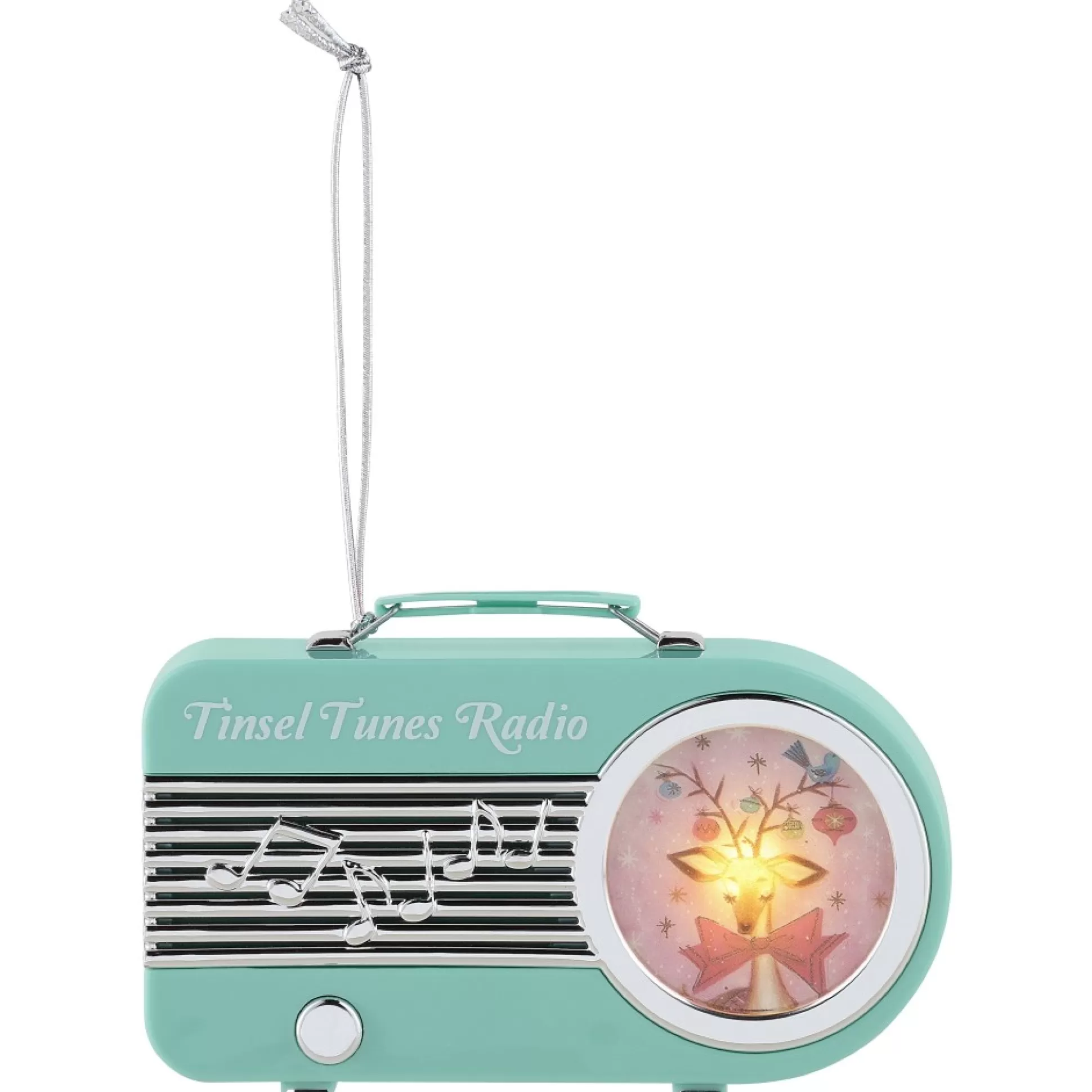 Clearance Mr. Christmas 4.75" Retro Radio Ornament - Teal