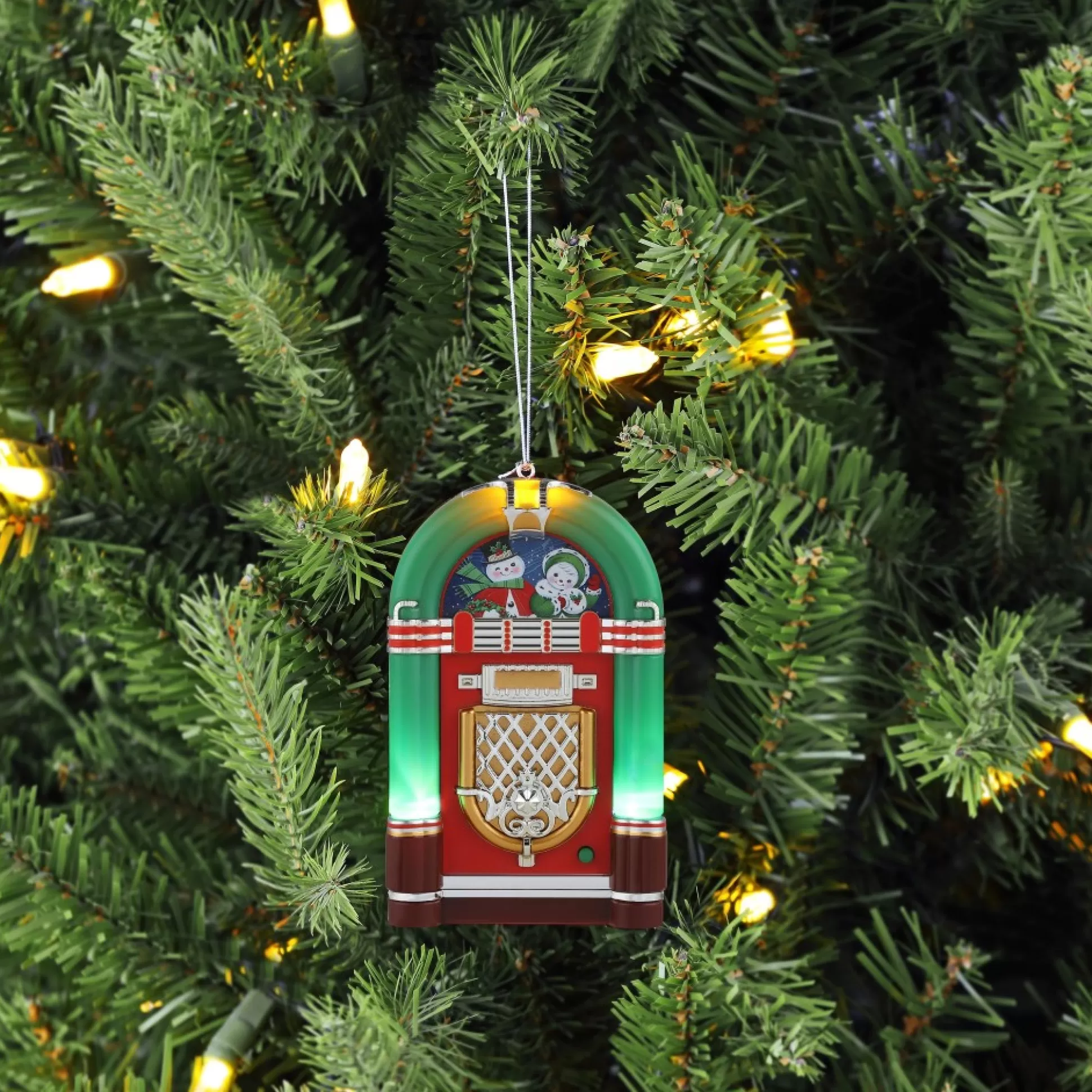 Clearance Mr. Christmas 4.9" Retro Jukebox Ornament - Green
