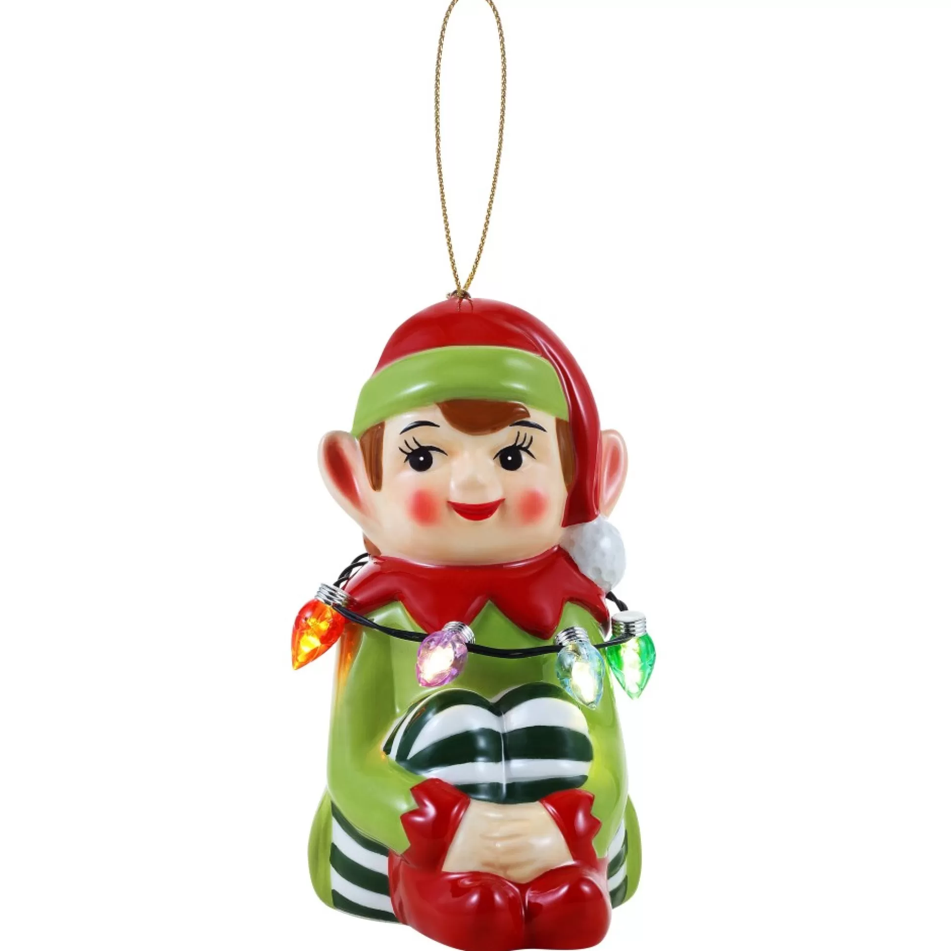 Store Mr. Christmas Mini Nostalgic Ceramic Figure - Elf
