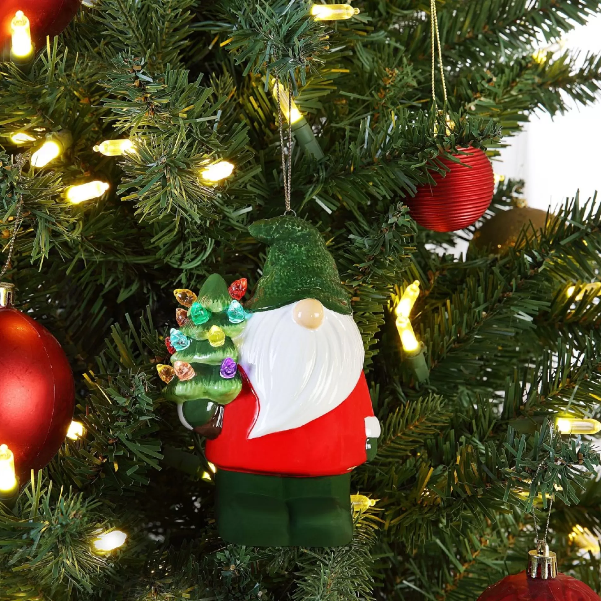 Best Mr. Christmas Mini Nostalgic Ceramic Figure - Gnome