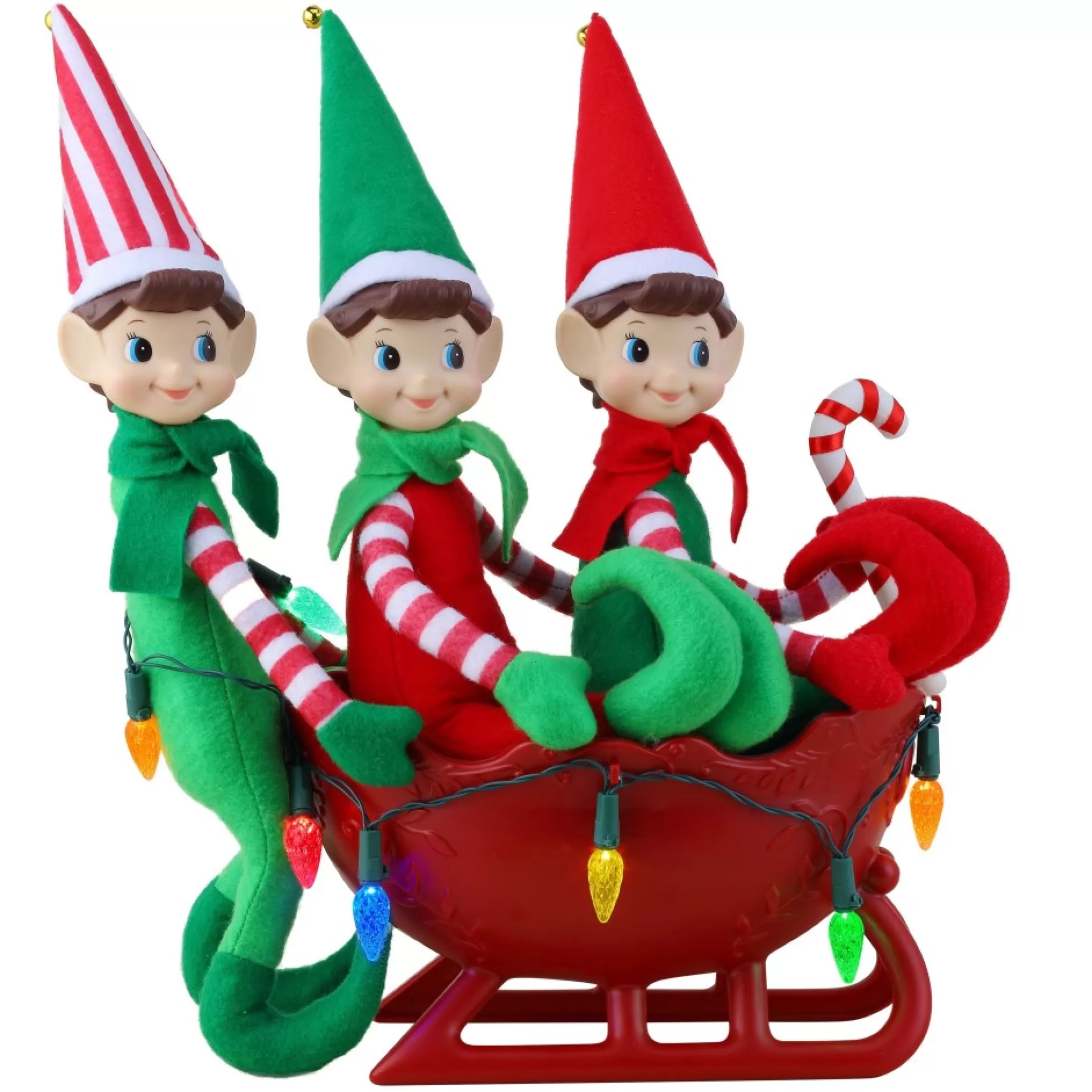 Best Sale Mr. Christmas Musical Tabletop Elves In Sleigh