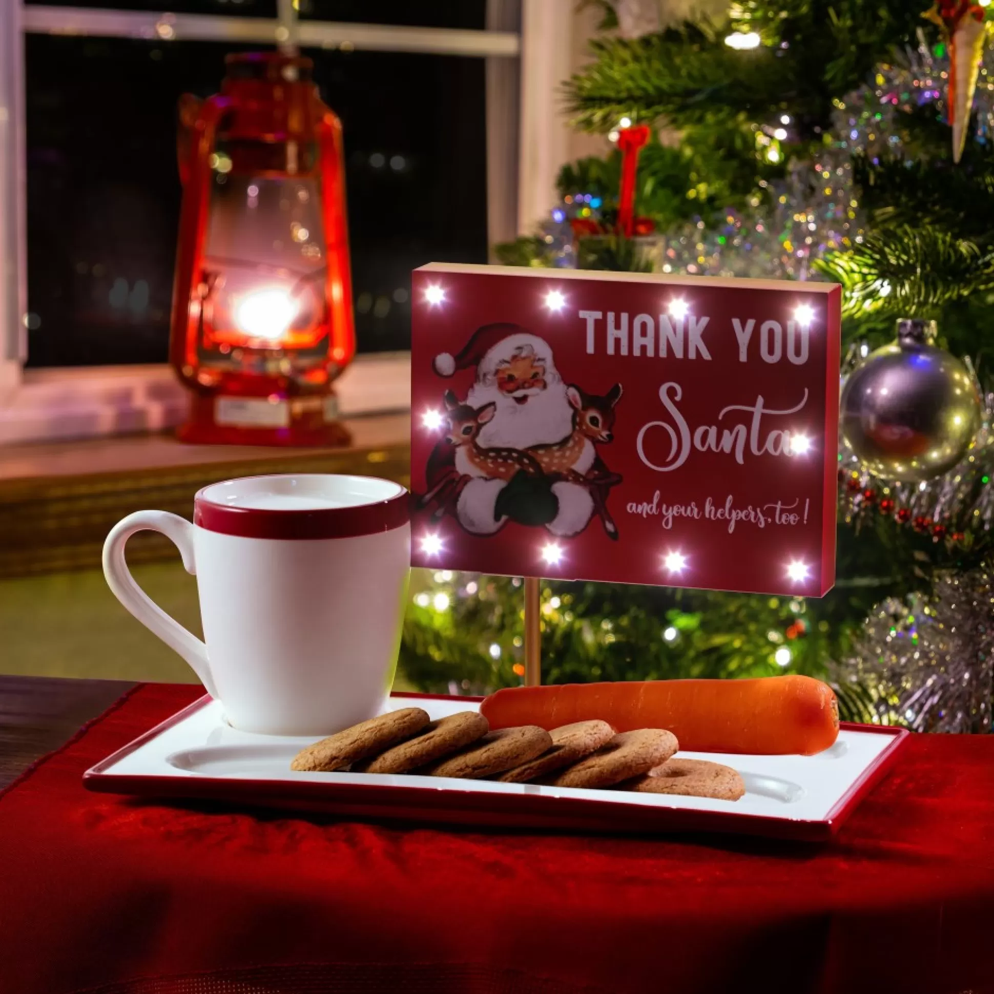 Outlet Mr. Christmas Night Before Christmas Milk And Cookies Serving Set