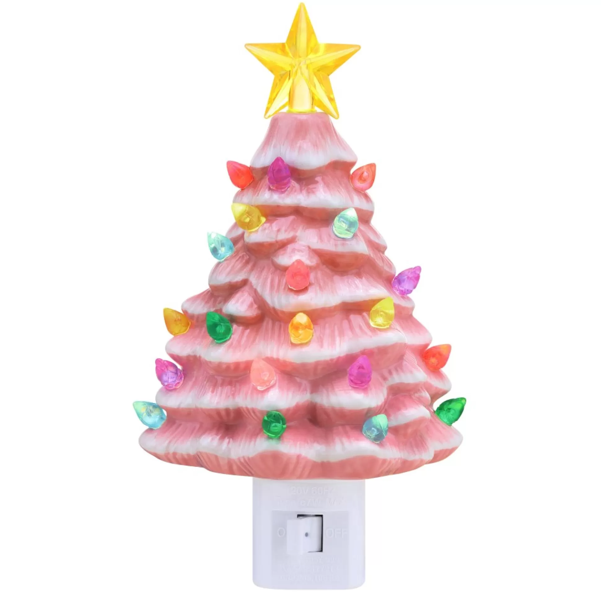 Sale Mr. Christmas Nostalgic Ceramic Tree Nightlight - Pink